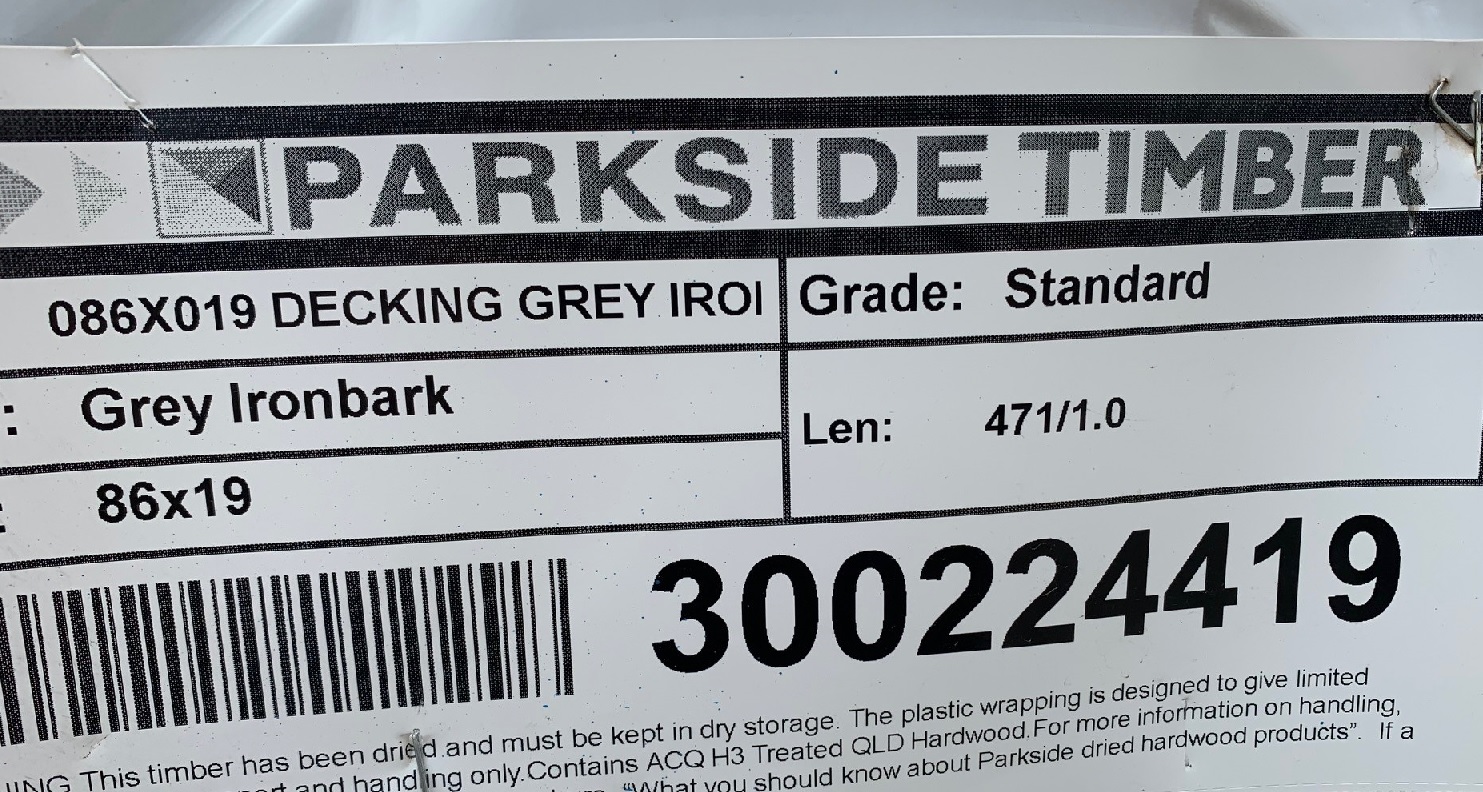 Grey Ironbark Label